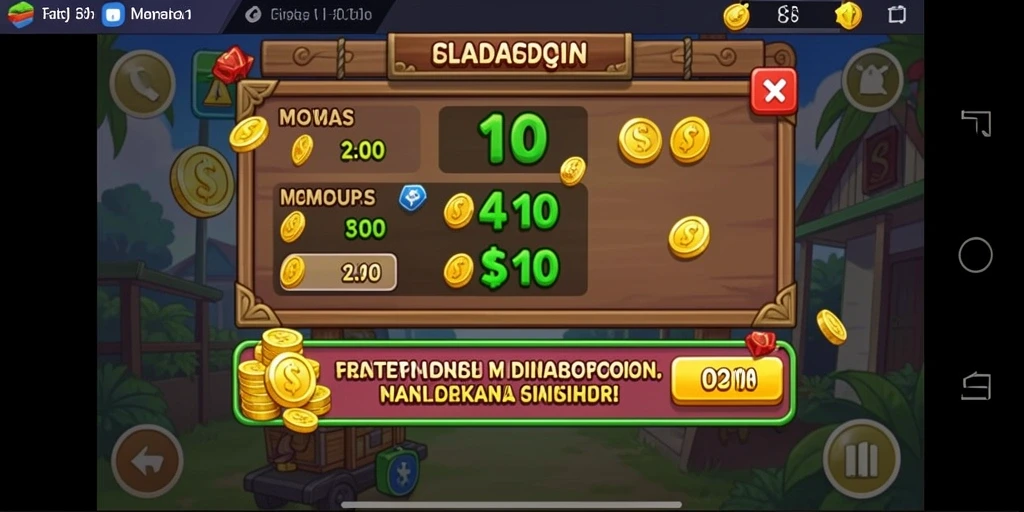 Tampilan awal game dengan antarmuka yang menarik.
