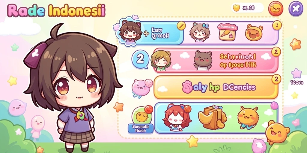 Tangkapan layar dari tampilan awal game INDORP.
