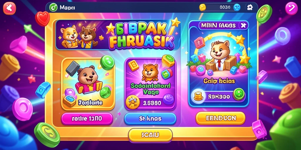 Tampilan awal yang menarik dengan desain ceria.