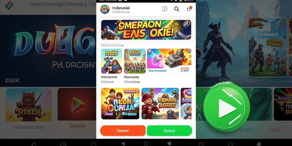 Tampilan awal permainan yang menarik dan menggugah selera.